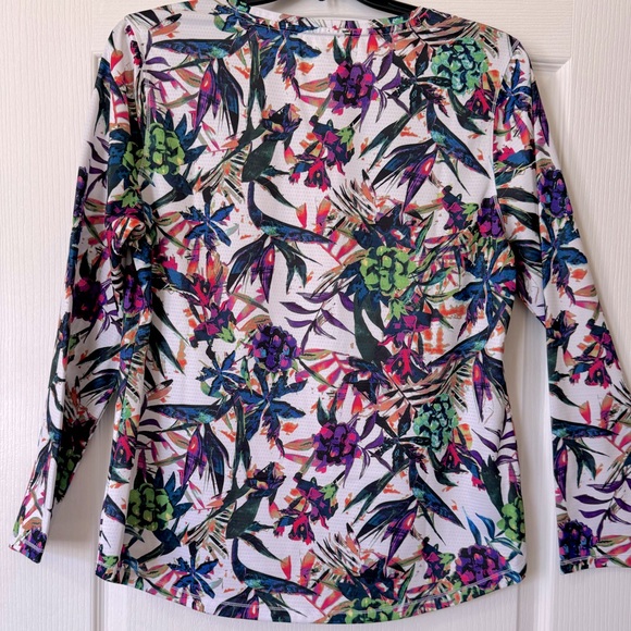 REEL LEGENDS QUICK DRY, SUN PROTECTION, LONG SLEEVE TOP. FREELINE TROPICAL PRINT - Picture 7 of 11